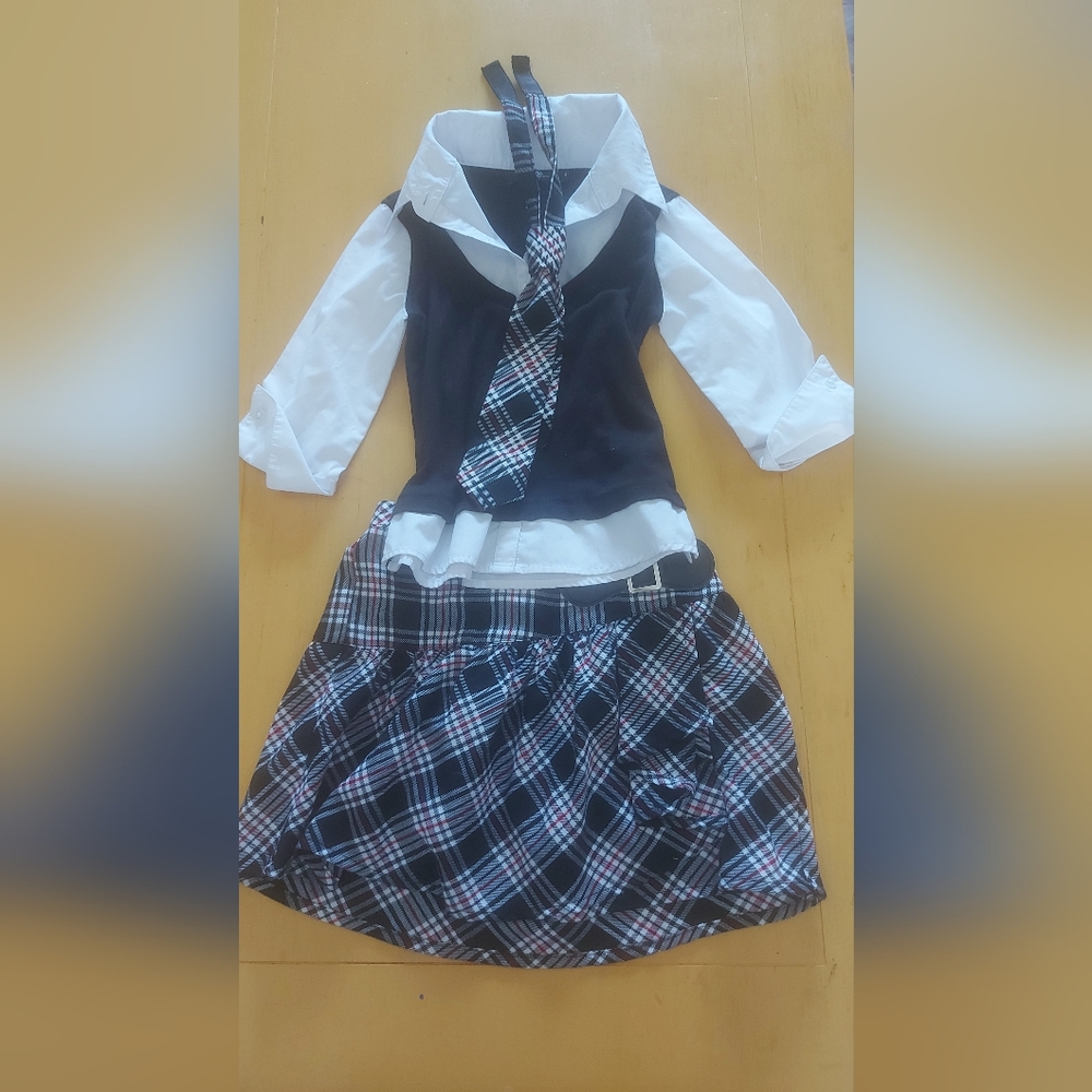 **3 Listings $30** Kids Plaid Schoolgirl Outfit